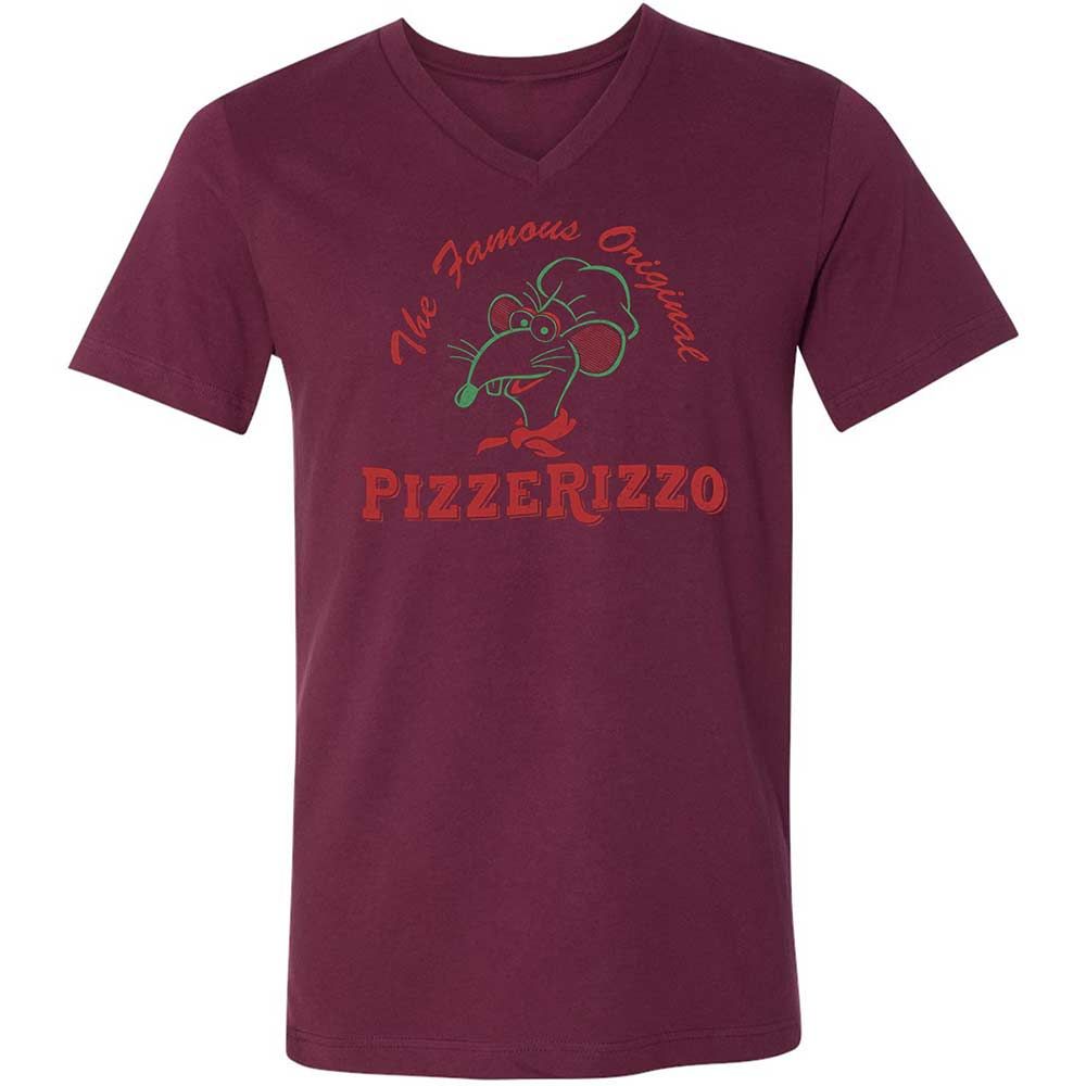 Unisex V-Neck T-Shirt - 5656WHM3 - Maroon - 14