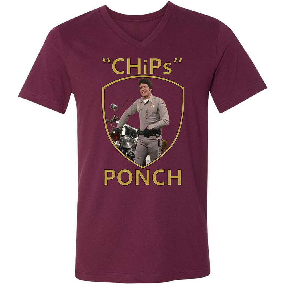 Unisex V-Neck T-Shirt - WMYD9CXL - Maroon - 14