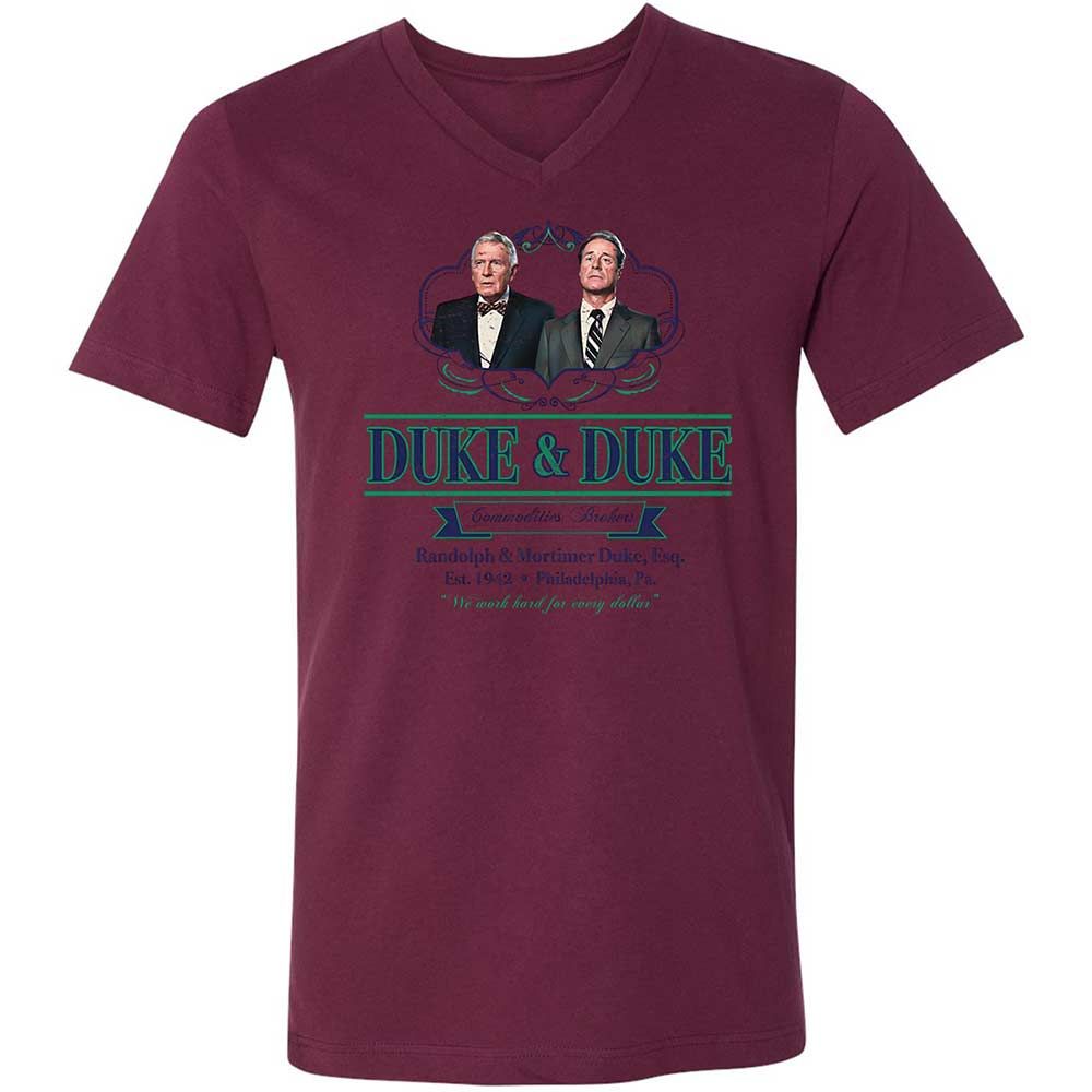 Unisex V-Neck T-Shirt - L7579SH3 - Maroon - 14