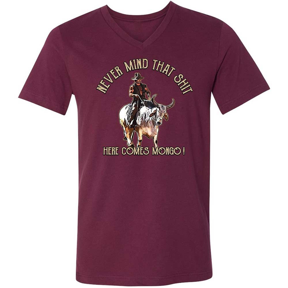 Unisex V-Neck T-Shirt - 2S7NAQ6A - Maroon - 14