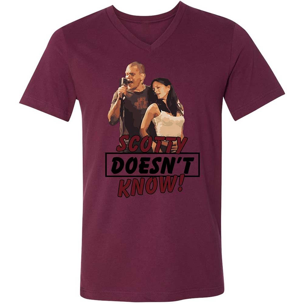 He Doesn't Know - Maroon - 14