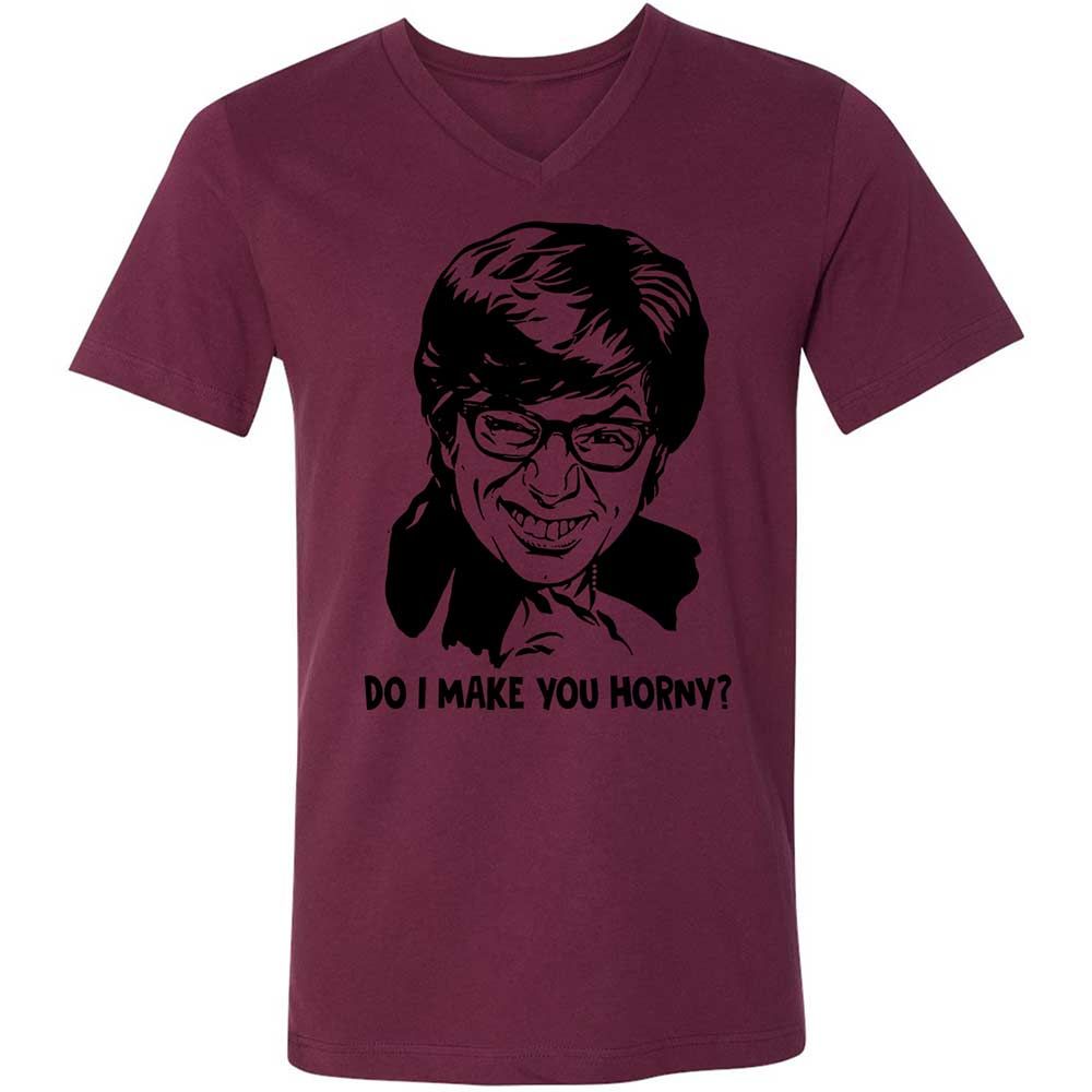 Unisex V-Neck T-Shirt - 88SDLUN3 - Maroon - 14