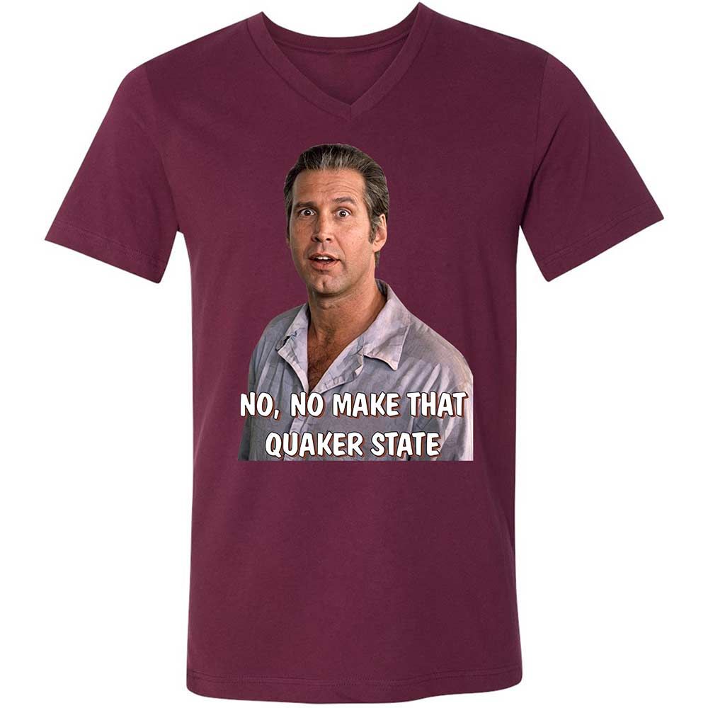 Unisex V-Neck T-Shirt - F567JL3W - Maroon - 14