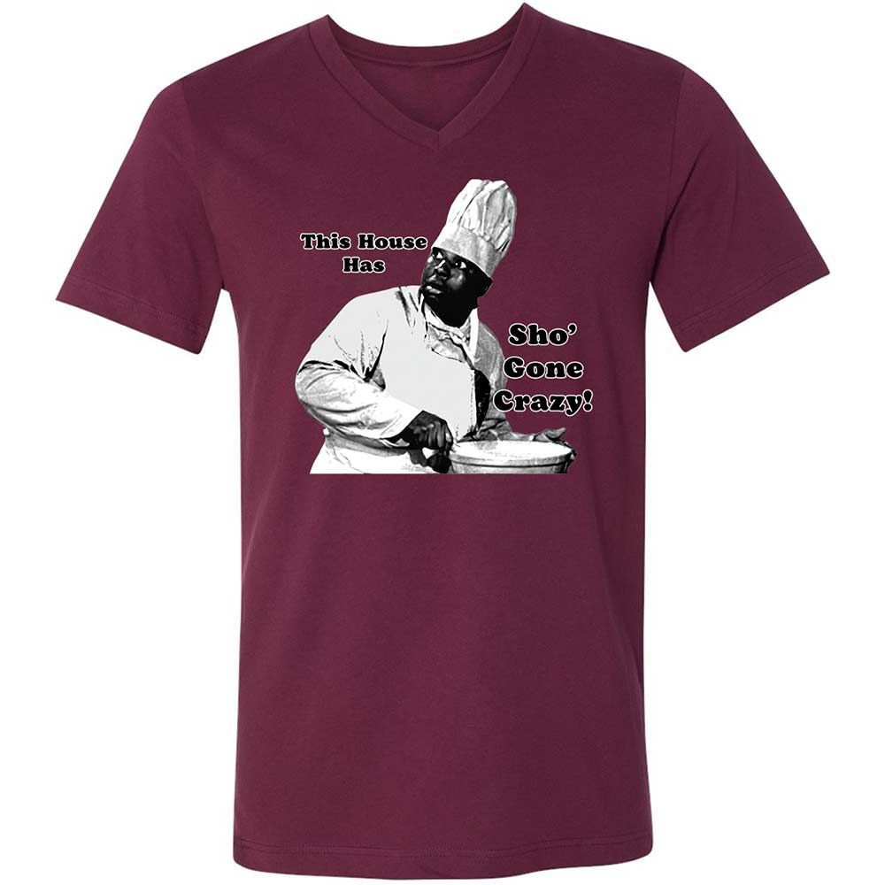 Unisex V-Neck T-Shirt - D2QFEQRA - Maroon - 14