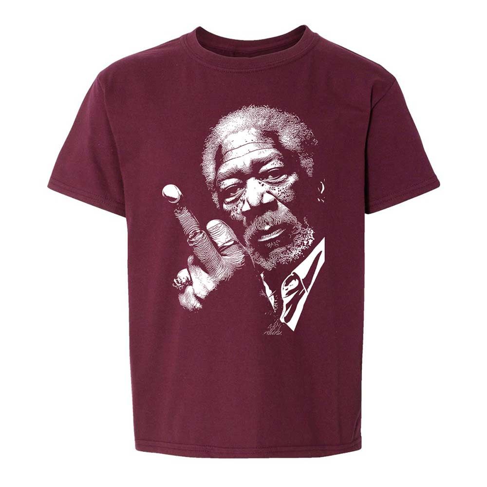Morgan Freeman middle finger - Maroon - 14