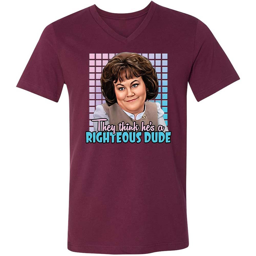Unisex V-Neck T-Shirt - DX53F49G - Maroon - 14