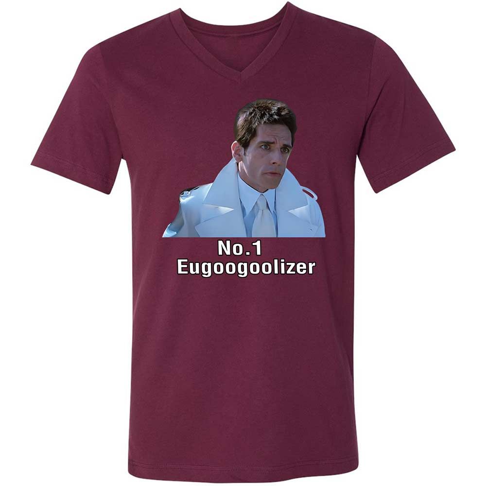 Unisex V-Neck T-Shirt - E49ULFDM - Maroon - 14