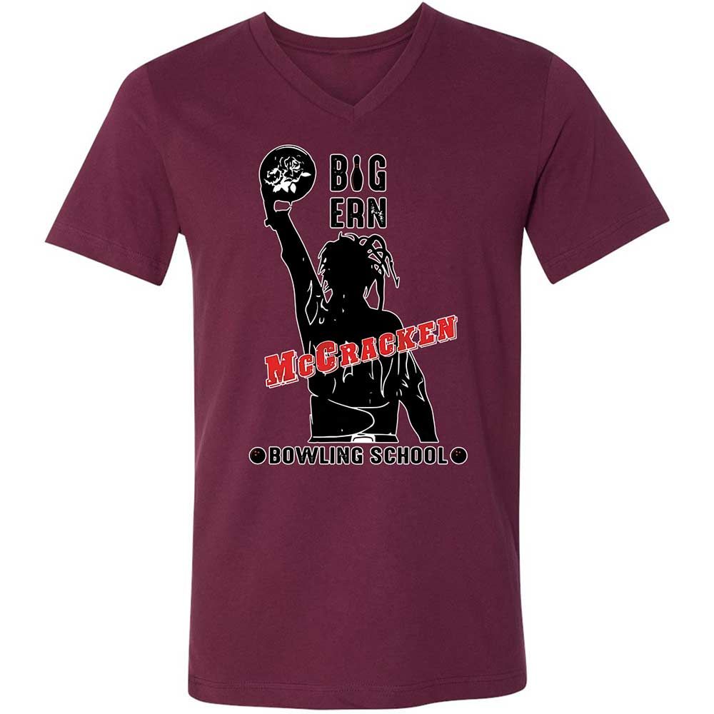 Unisex V-Neck T-Shirt - DFW6AKXU - Maroon - 14