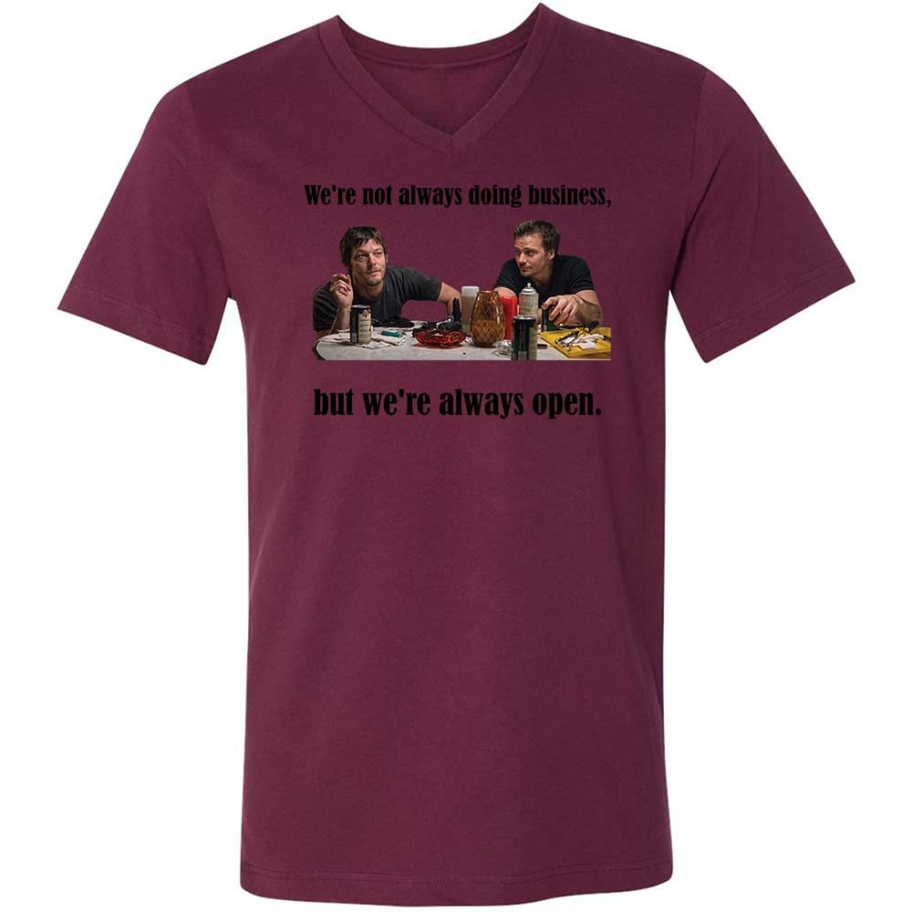 Unisex V-Neck T-Shirt - TV2ACB27 - Maroon - 14