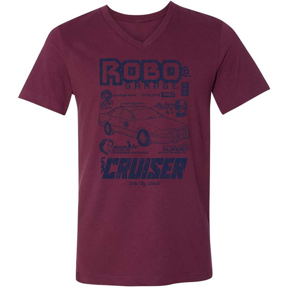 Unisex V-Neck T-Shirt - FU7SPXAV - Maroon - 14