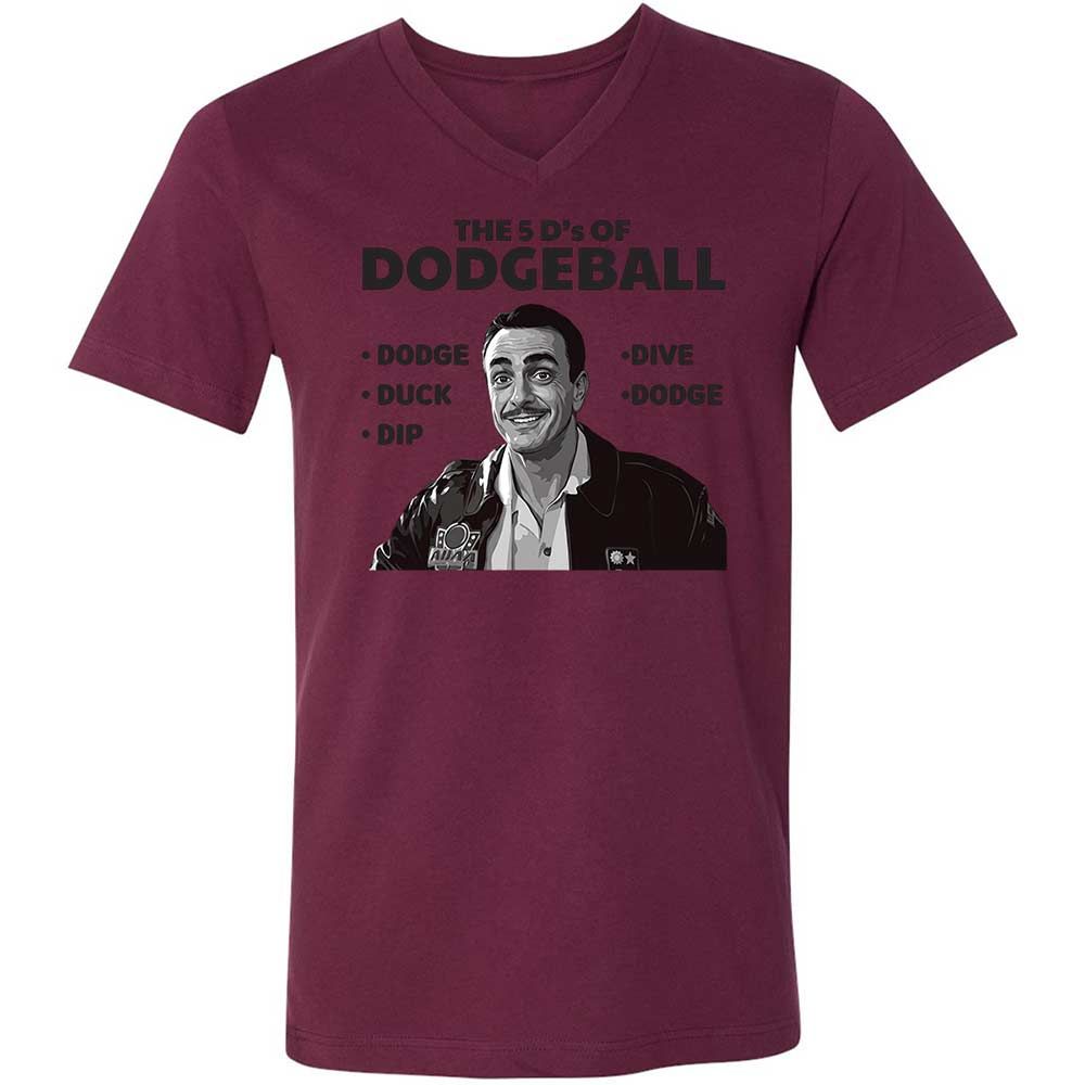 Unisex V-Neck T-Shirt - SWYPXRB3 - Maroon - 14