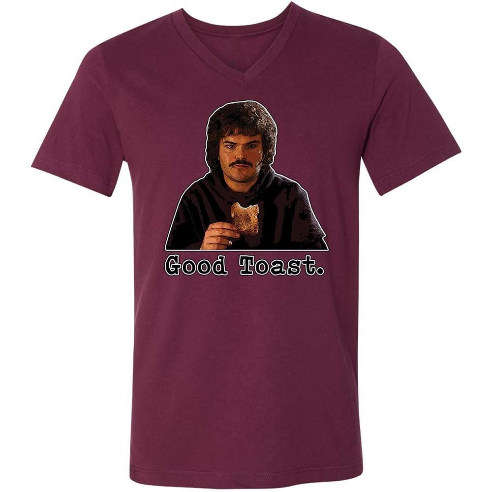 Unisex V-Neck T-Shirt - 79W56XXD - Maroon - 14