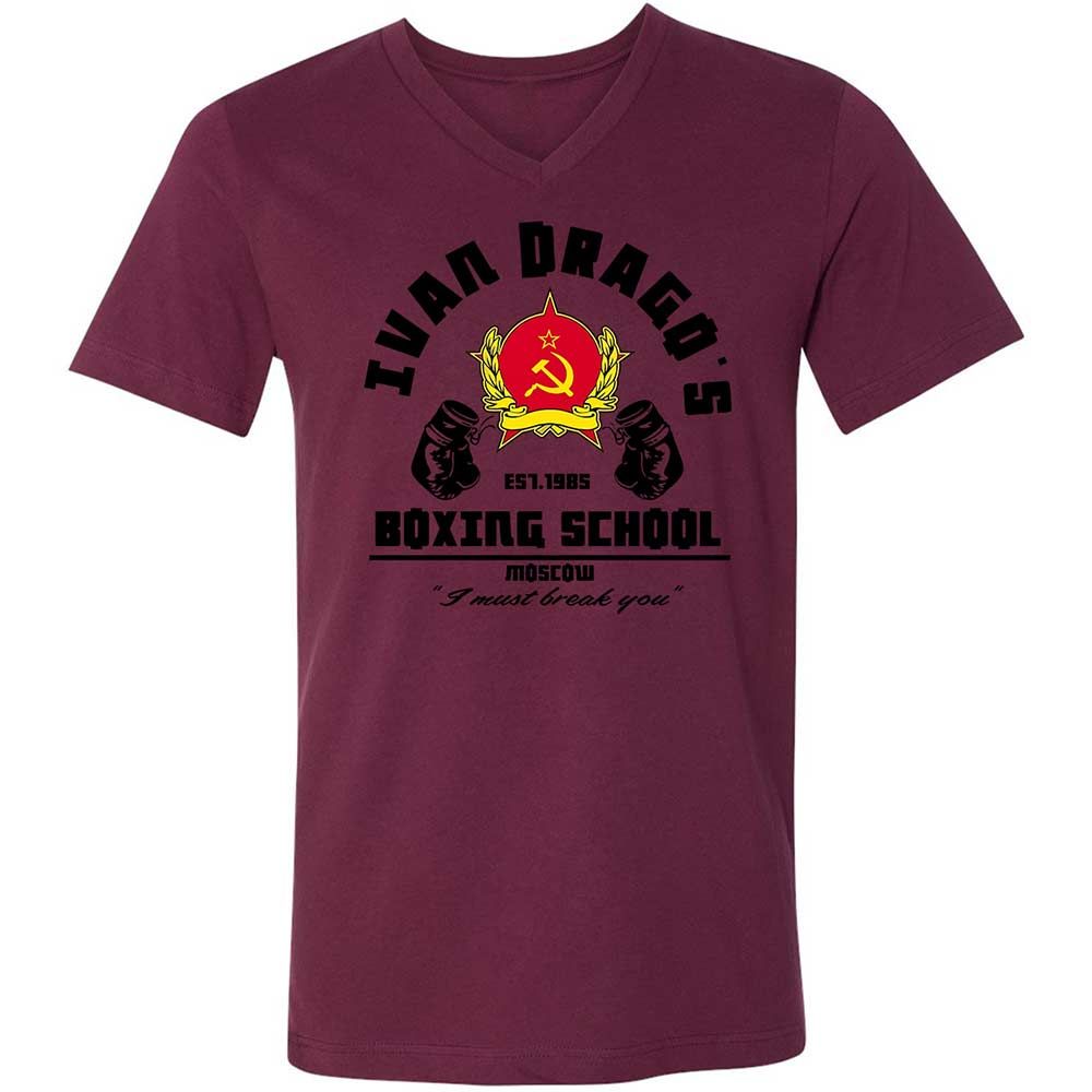 Unisex V-Neck T-Shirt - X71SPMUC - Maroon - 14