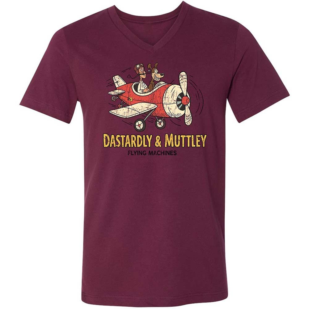 Unisex V-Neck T-Shirt - TFMP1BJZ - Maroon - 14