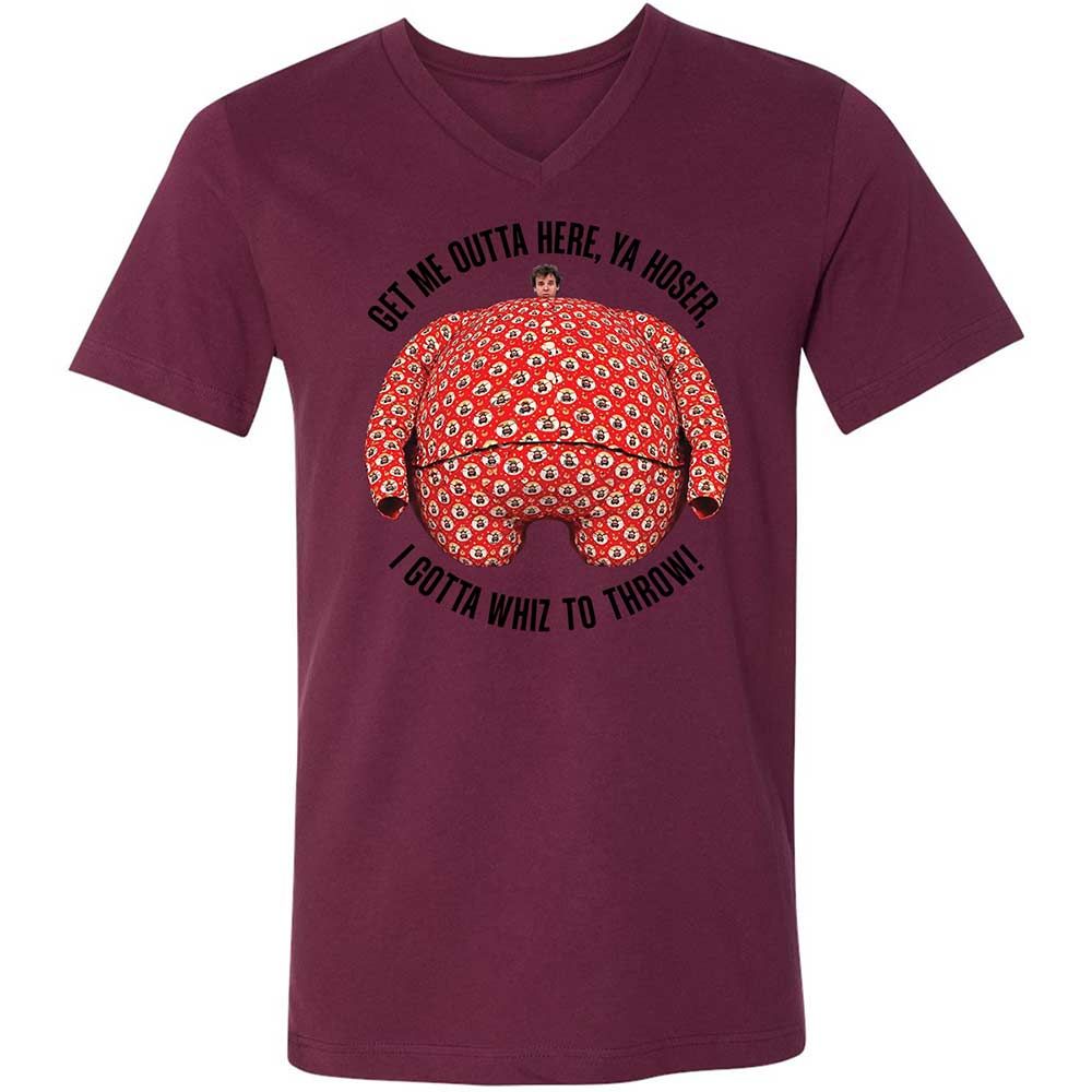 Unisex V-Neck T-Shirt - 2AYWSYSP - Maroon - 14