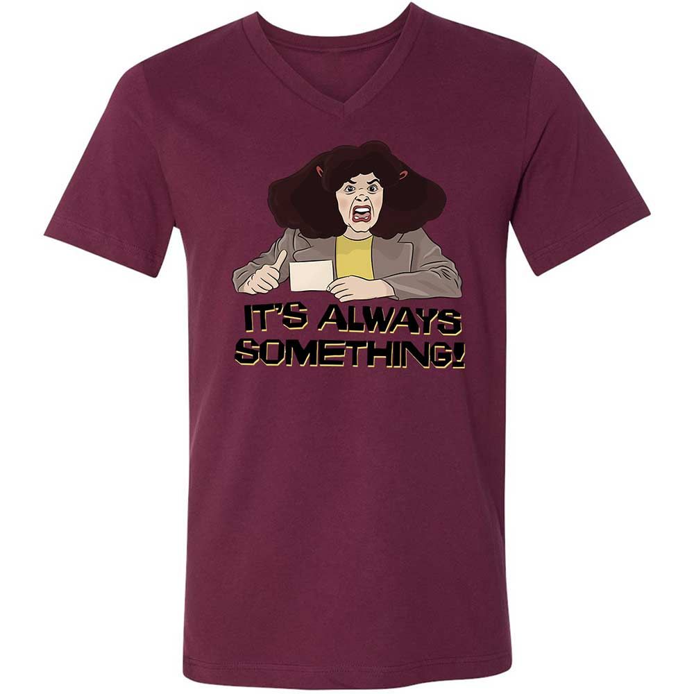 Unisex V-Neck T-Shirt - PC6CZHPD - Maroon - 14