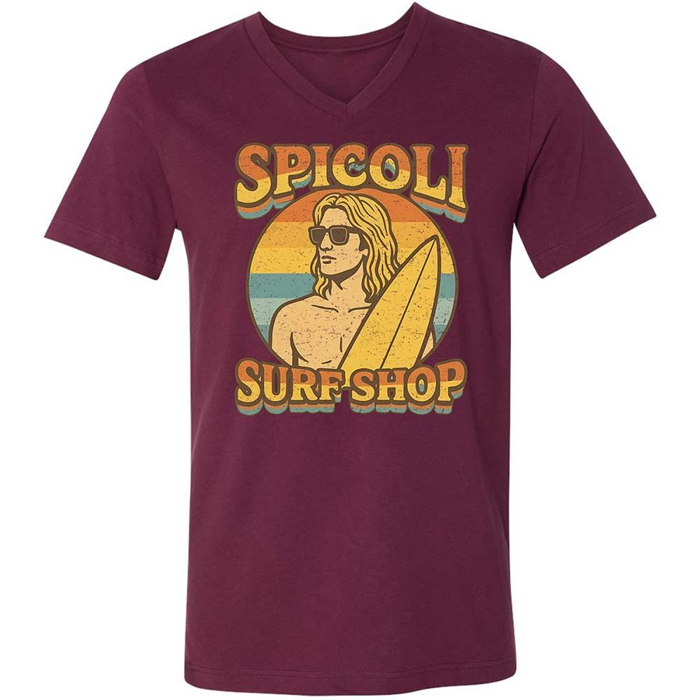Unisex V-Neck T-Shirt - KFK3649N - Maroon - 14