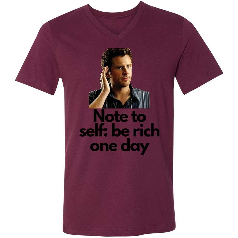 Unisex V-Neck T-Shirt - 772AERBD - Maroon - 14