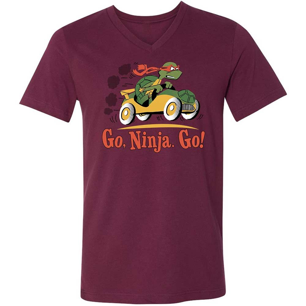 Unisex V-Neck T-Shirt - Z5DSMUE8 - Maroon - 14