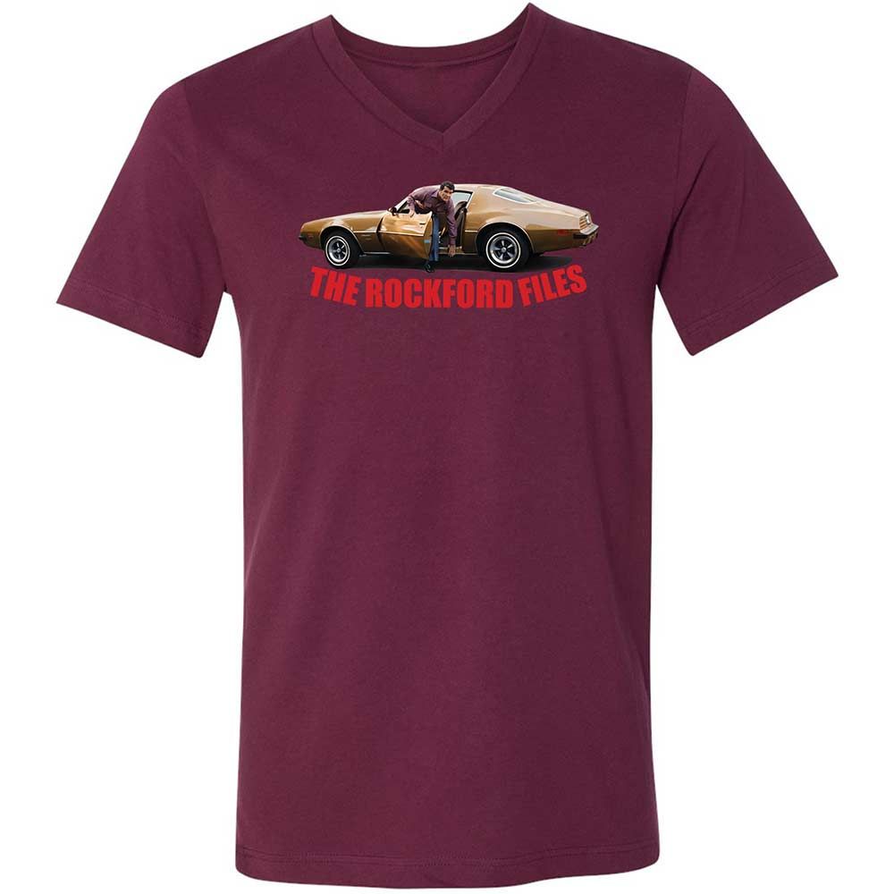 Unisex V-Neck T-Shirt - QSLY9VCD - Maroon - 14