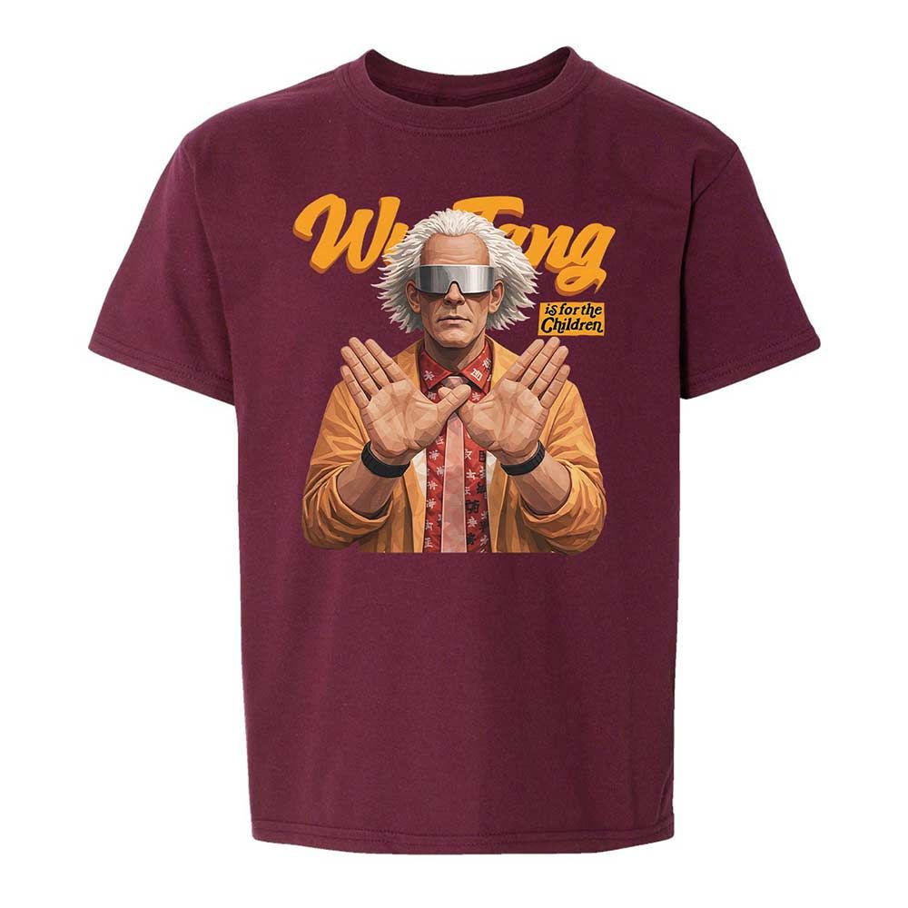Kids T-Shirt - Black - Maroon - 14
