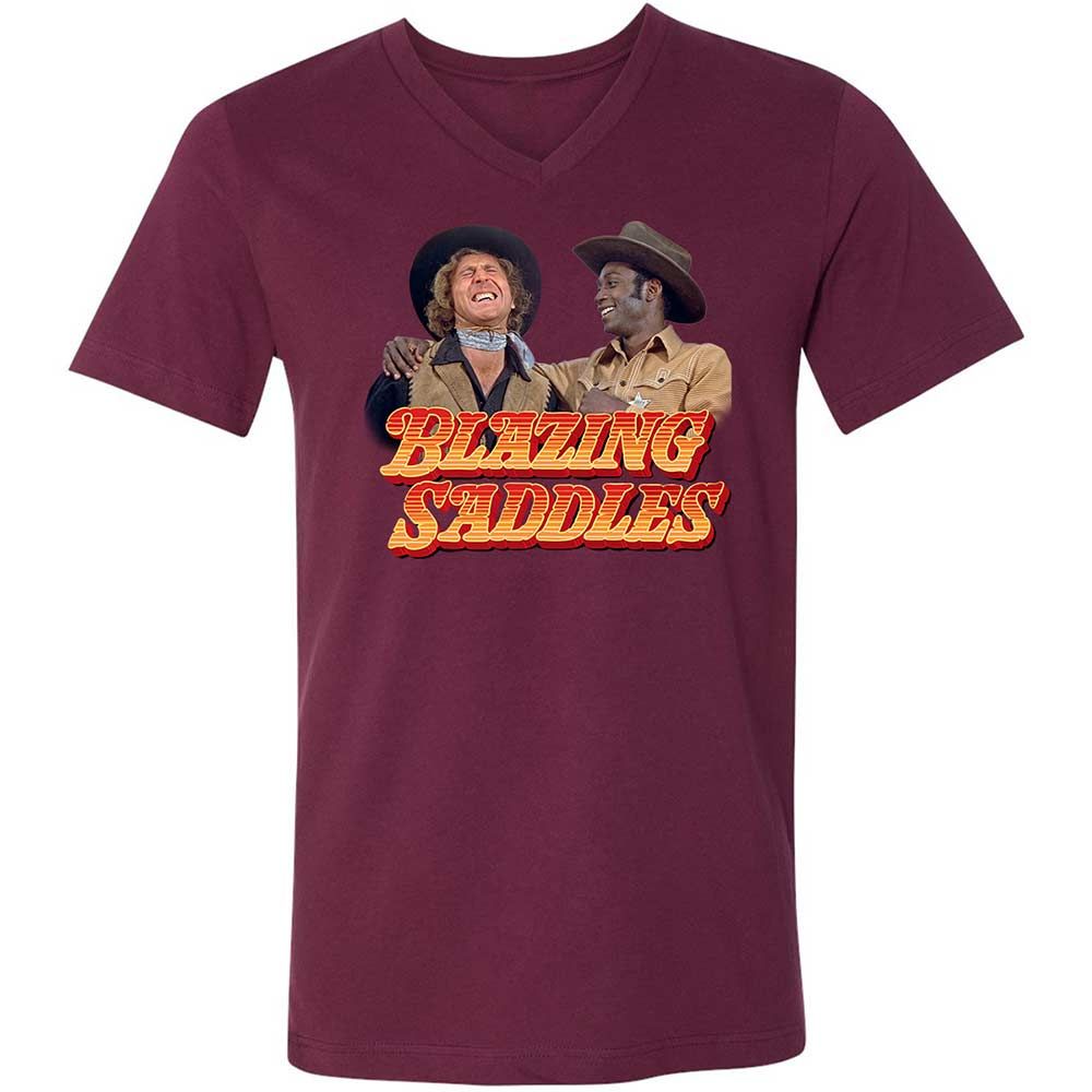Unisex V-Neck T-Shirt - MMVHQPFW - Maroon - 14