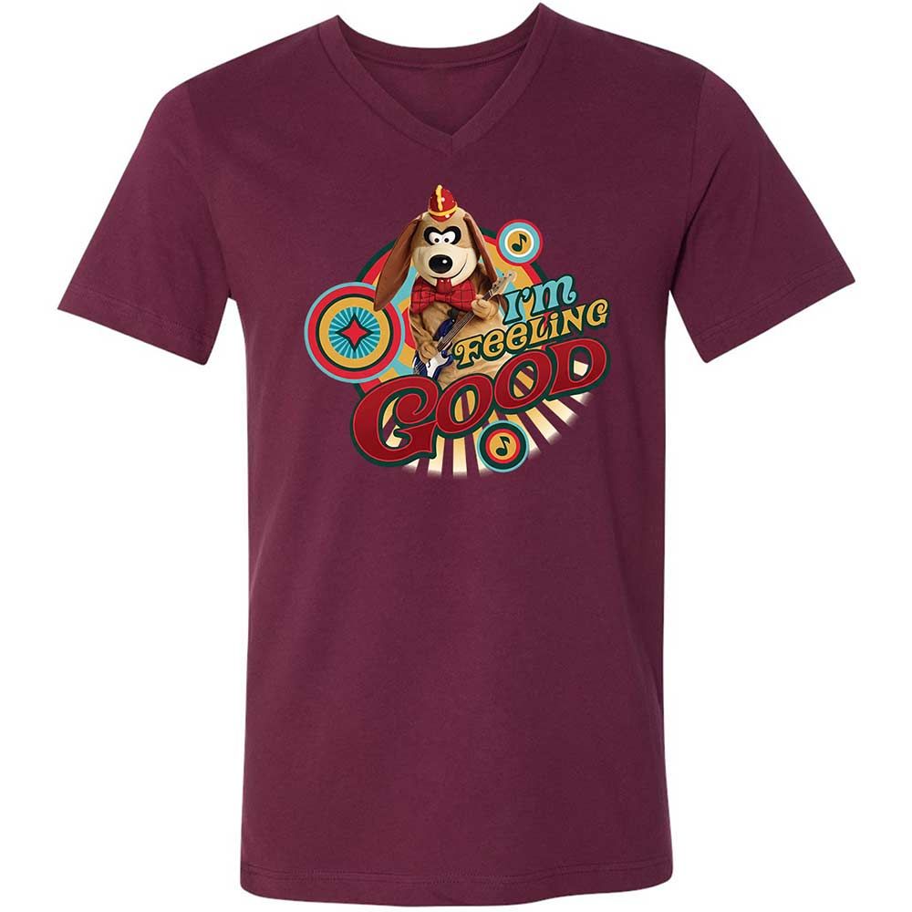 Unisex V-Neck T-Shirt - ZPXMV98X - Maroon - 14