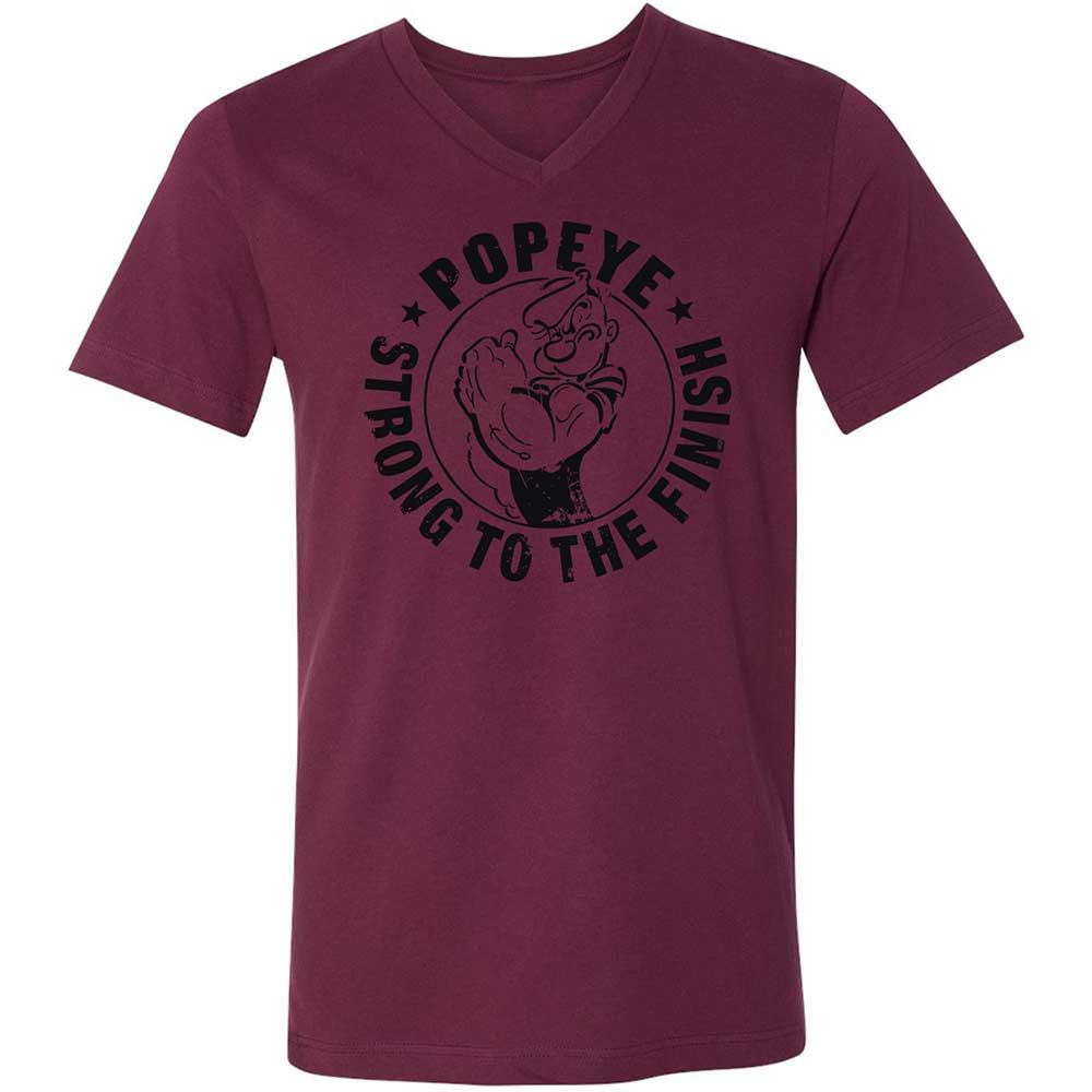Unisex V-Neck T-Shirt - 76V52N1L - Maroon - 14