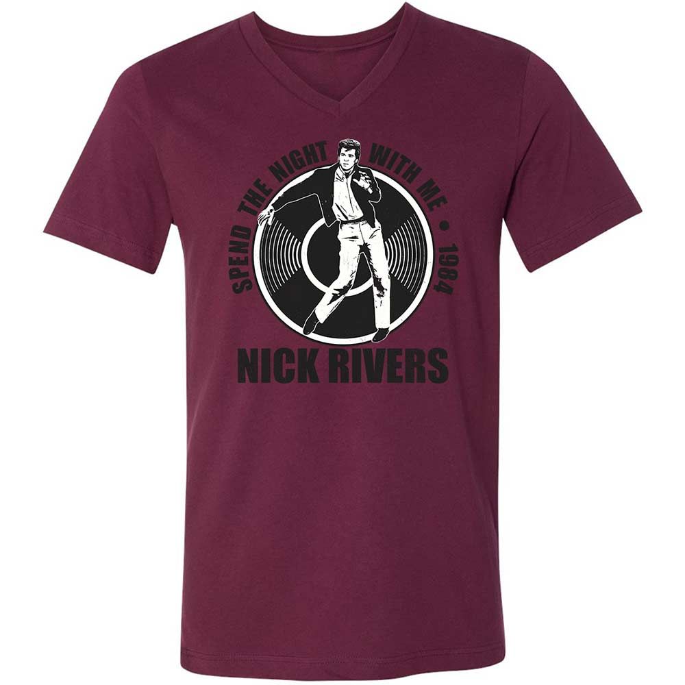 Unisex V-Neck T-Shirt - UVXAY29G - Maroon - 14