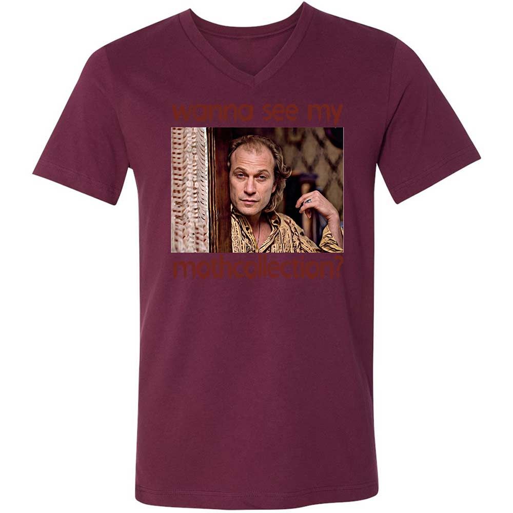 Unisex V-Neck T-Shirt - E2CE6DL4 - Maroon - 14