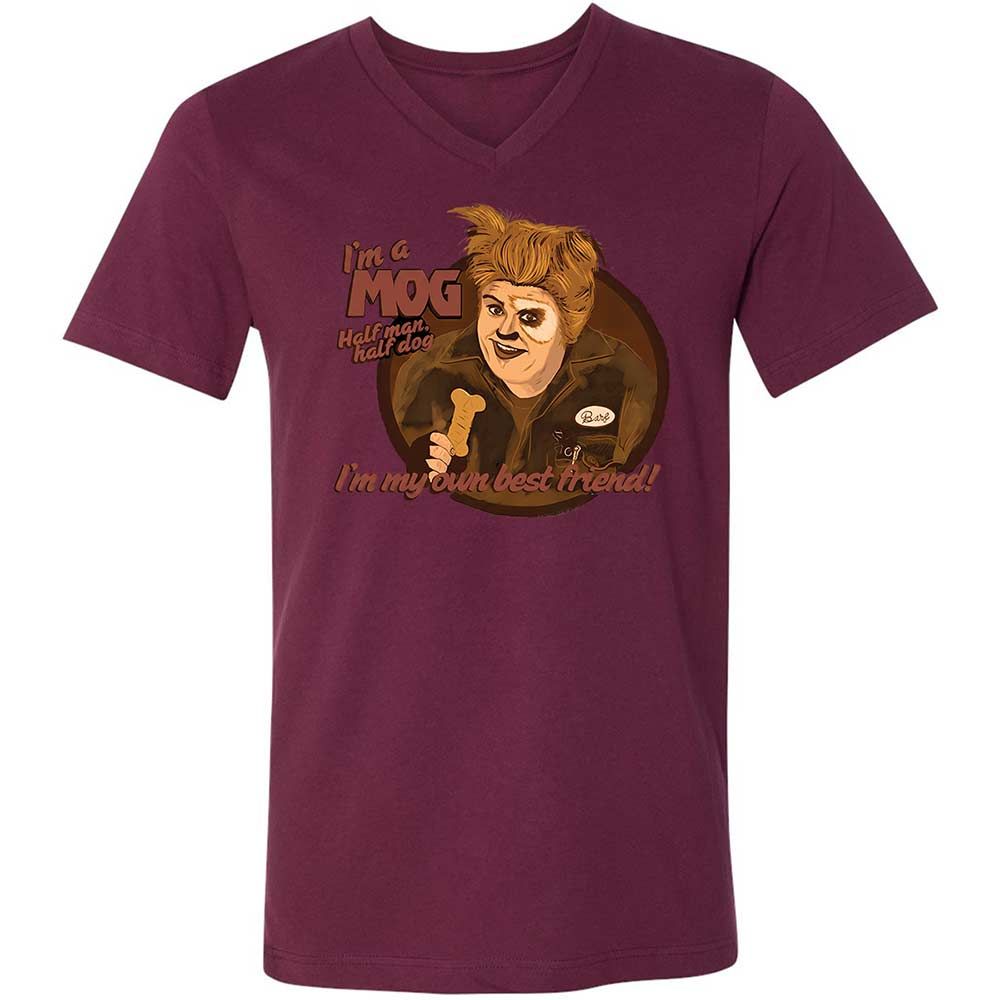 Unisex V-Neck T-Shirt - TJ6T812R - Maroon - 14