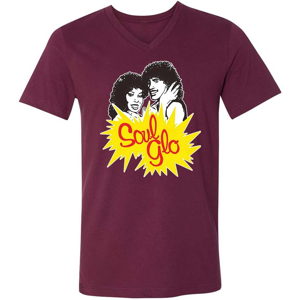 Unisex V-Neck T-Shirt - G96SR6VM - Maroon - 14