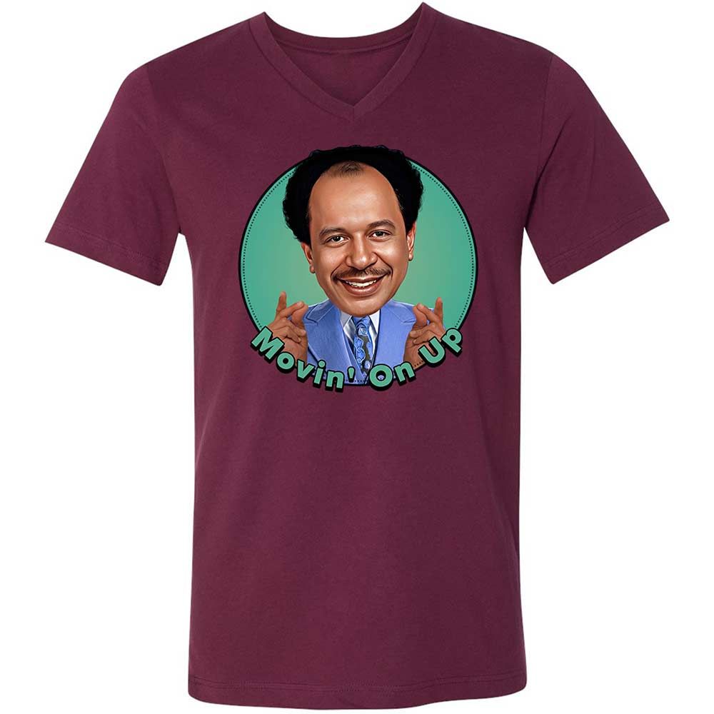 Unisex V-Neck T-Shirt - D8ACN94K - Maroon - 14