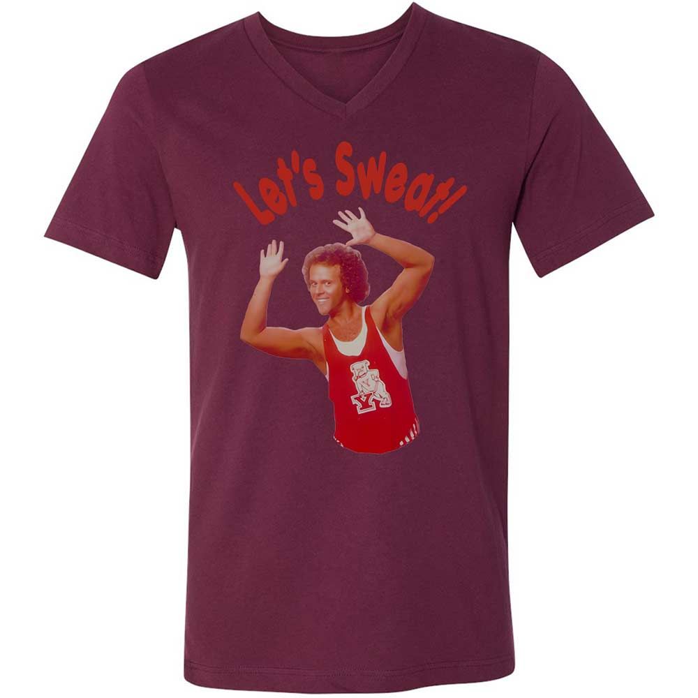 Unisex V-Neck T-Shirt - J5V38DGZ - Maroon - 14