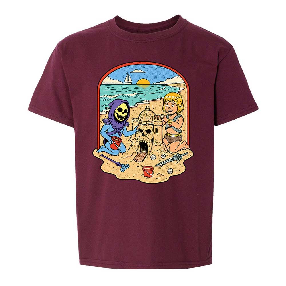 Kids T-Shirt - B6CM4TSN - Maroon - 14