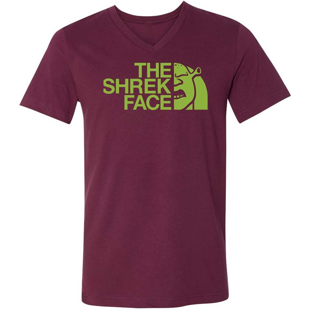 Unisex V-Neck T-Shirt - 4NDXKCHW - Maroon - 14