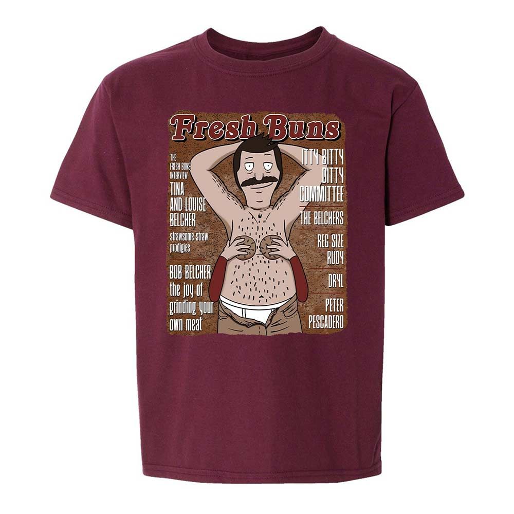 Kids T-Shirt - BVGCPURQ - Maroon - 14