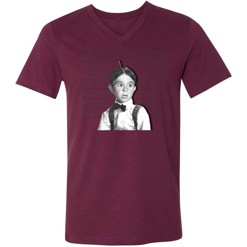 Unisex V-Neck T-Shirt - M89Y22R8 - Maroon - 14