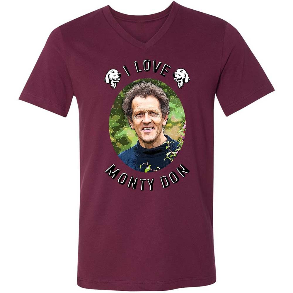 Unisex V-Neck T-Shirt - CYMSC1CV - Maroon - 14