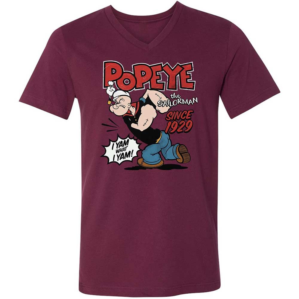 Unisex V-Neck T-Shirt - VTB7XSS7 - Maroon - 14