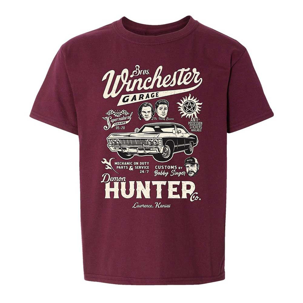 Kids T-Shirt - G9L8YTZV - Maroon - 14