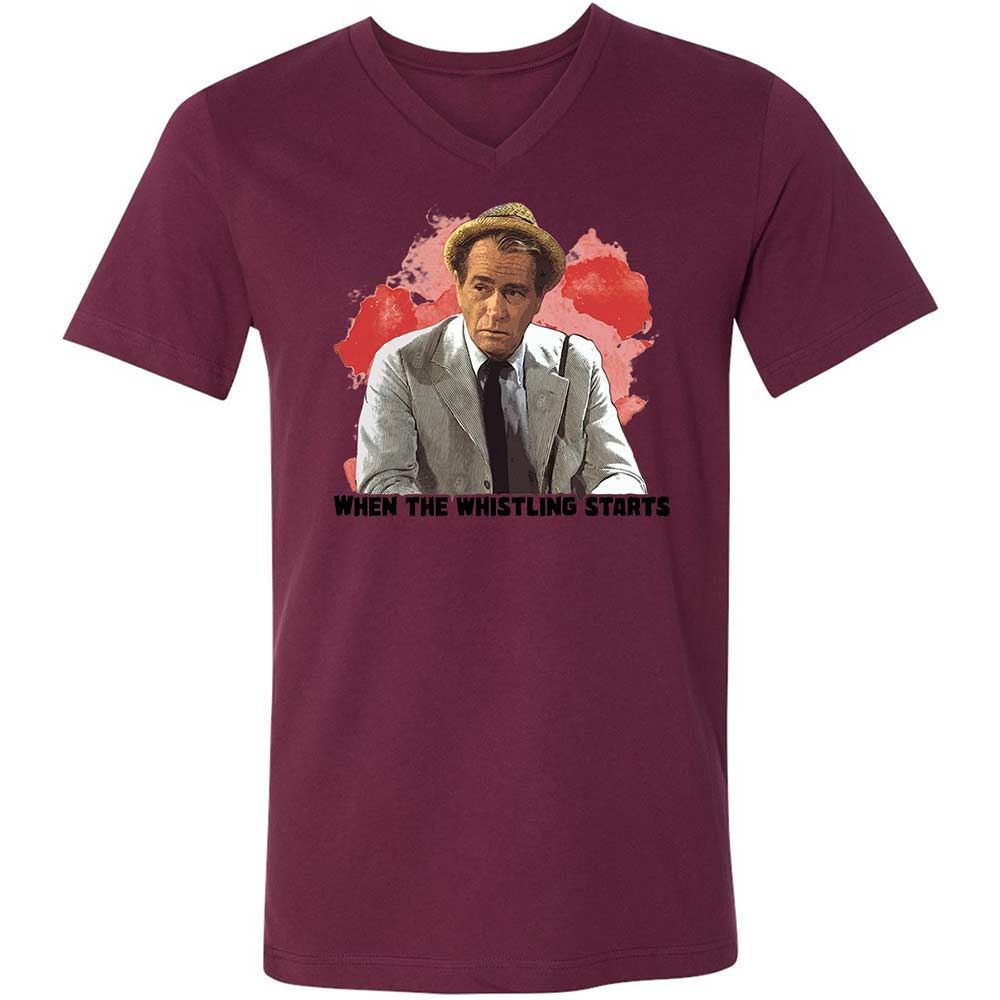Unisex V-Neck T-Shirt - SKZ93UKW - Maroon - 14