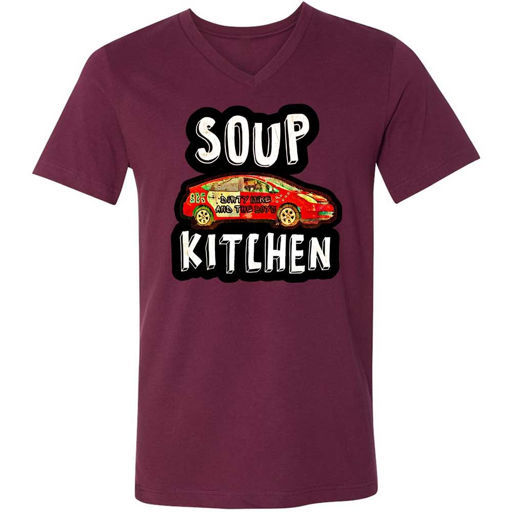 Unisex V-Neck T-Shirt - MDXM59V8 - Maroon - 14