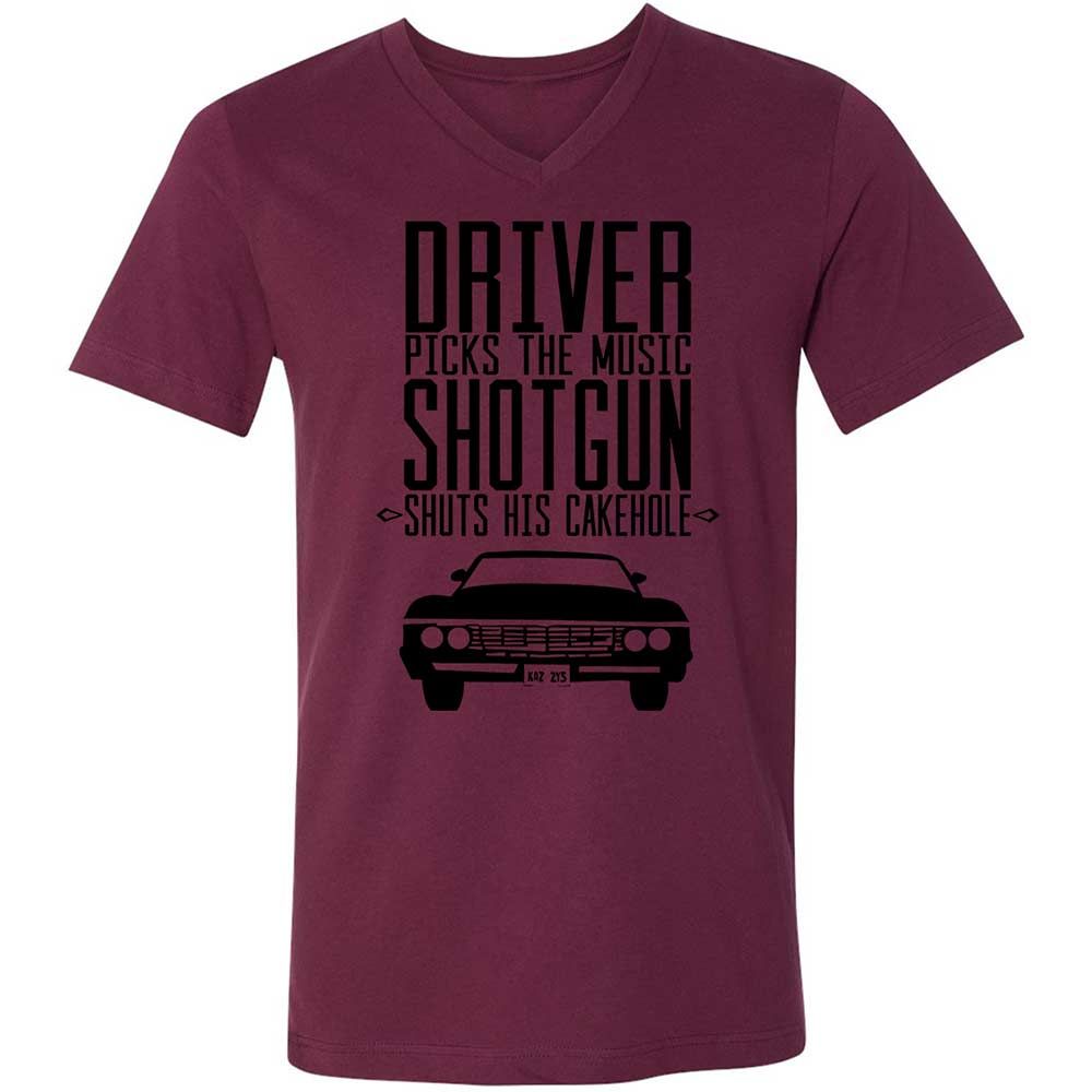 Unisex V-Neck T-Shirt - 83Y1225L - Maroon - 14