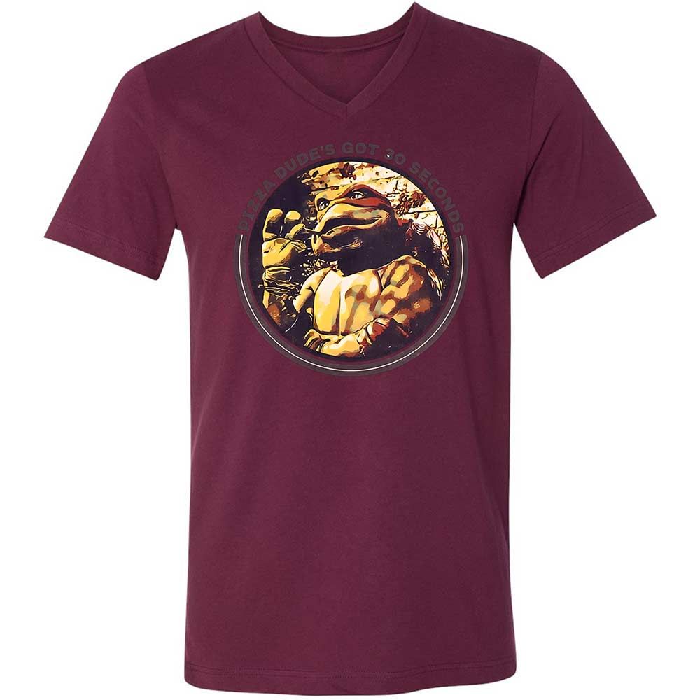 Unisex V-Neck T-Shirt - TMX7ZPRY - Maroon - 14