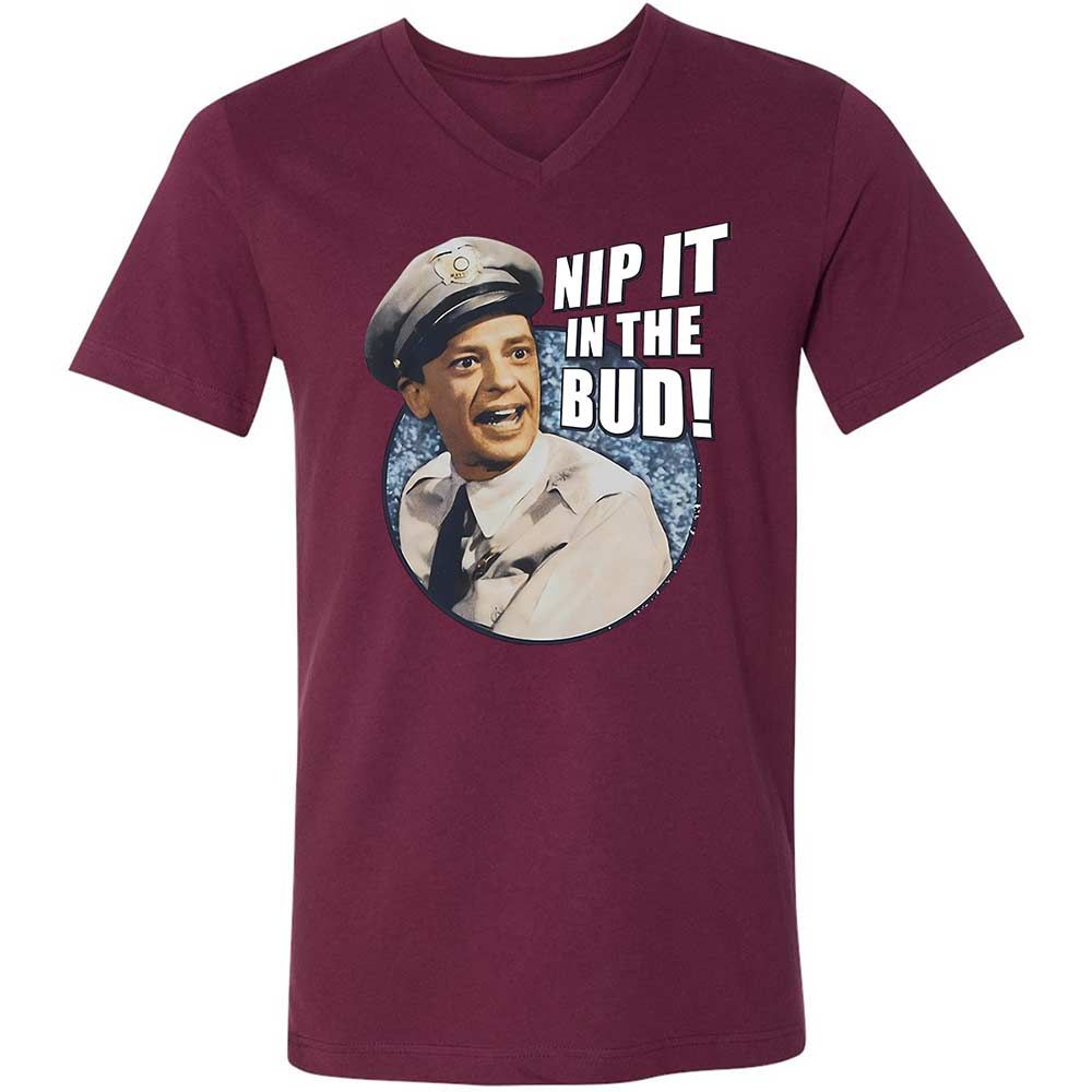Unisex V-Neck T-Shirt - BSDMNSVM - Maroon - 14