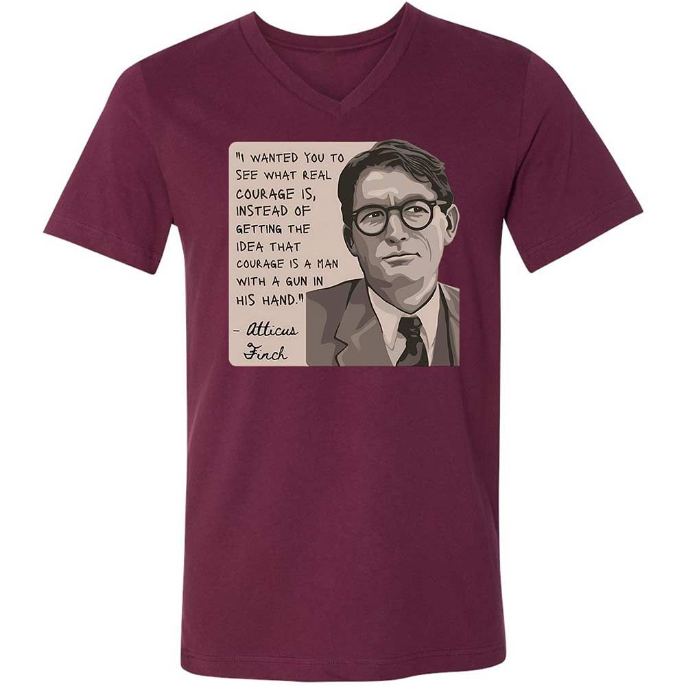Real Courage Quote - Maroon - 14