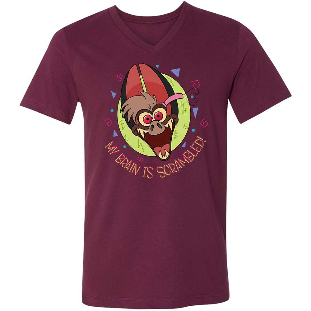 Unisex V-Neck T-Shirt - 5DGU18T5 - Maroon - 14