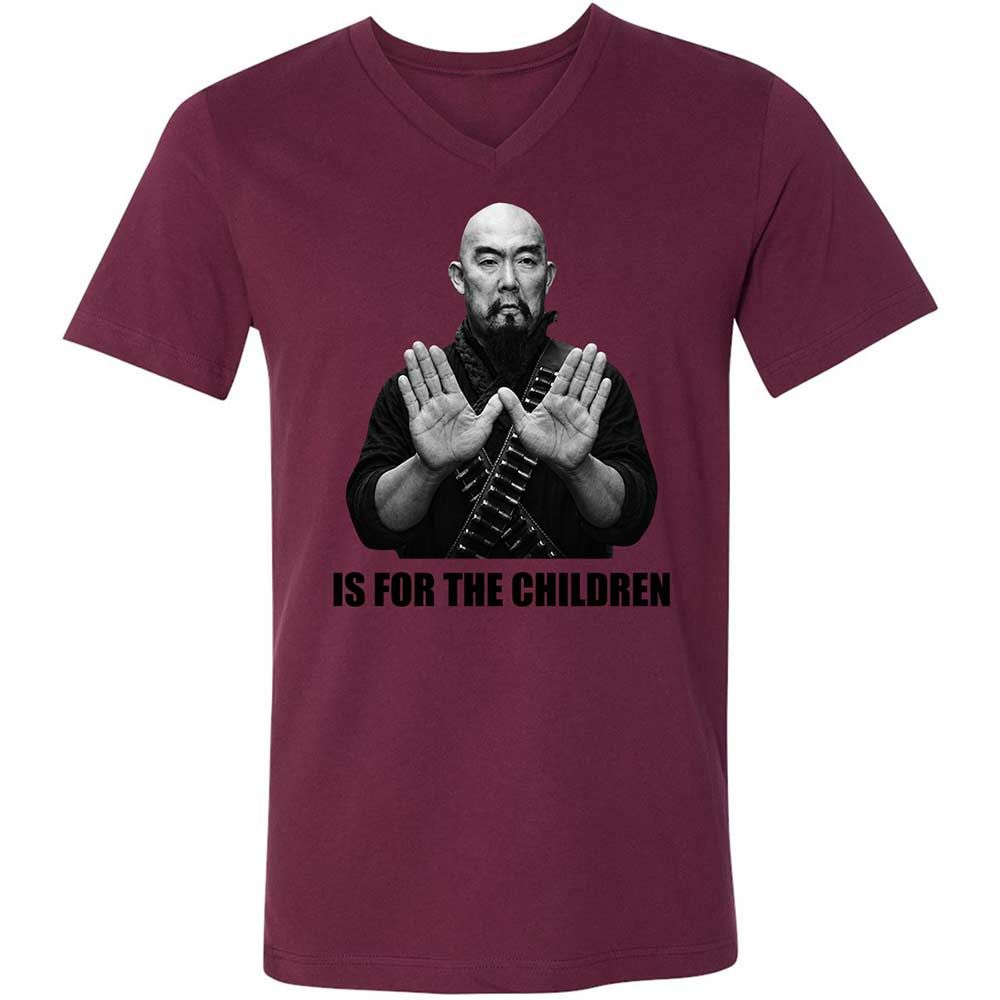 Unisex V-Neck T-Shirt - 3CB48MJ4 - Maroon - 14
