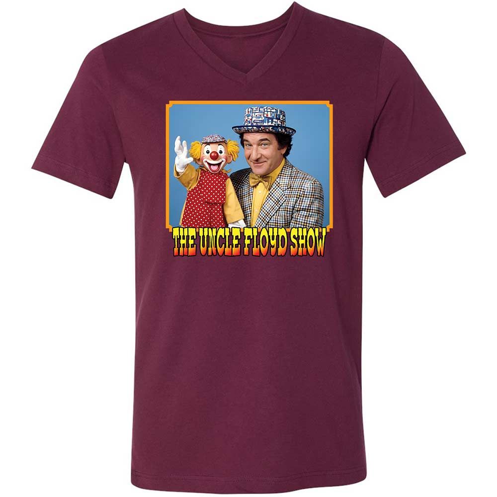 Unisex V-Neck T-Shirt - KPM7DX67 - Maroon - 14